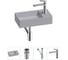 Мини-раковина для ванной комнаты или туалета Wellsee WC Area в наборе 4 в 1 20213752R 1