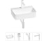 Мини-раковина для ванной комнаты или туалета Wellsee WC Area в наборе 4 в 1 20213605R 1