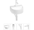 Мини-раковина для ванной комнаты или туалета Wellsee WC Area в наборе 4 в 1 20212120R 1