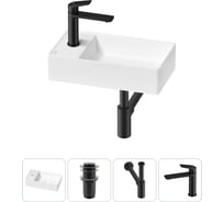 Мини-раковина для ванной комнаты или туалета Wellsee WC Area в наборе 4 в 1 20213819R