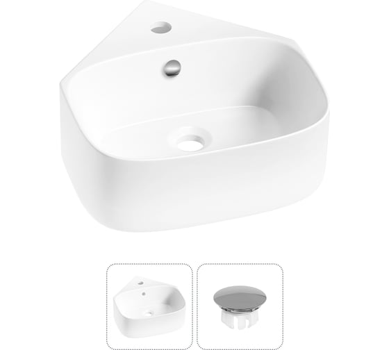 Мини-раковина для ванной комнаты или туалета Wellsee WC Area ширина 39 см 30180101R