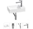 Мини-раковина для ванной комнаты или туалета Wellsee WC Area в наборе 4 в 1 20215581R 1