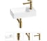 Мини-раковина для ванной комнаты или туалета Wellsee WC Area в наборе 4 в 1 20213620R 1