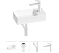 Мини-раковина для ванной комнаты или туалета Wellsee WC Area в наборе 4 в 1 20213621R