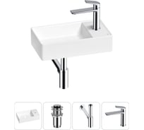 Мини-раковина для ванной комнаты или туалета Wellsee WC Area в наборе 4 в 1 20213618R