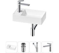 Мини-раковина для ванной комнаты или туалета Wellsee WC Area в наборе 4 в 1 20213818R