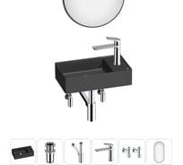 Мини-раковина для ванной комнаты или туалета Wellsee WC Area в наборе 6 в 1 20218119R