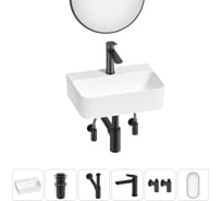 Мини-раковина для ванной комнаты или туалета Wellsee WC Area в наборе 6 в 1 20218104R