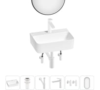 Мини-раковина для ванной комнаты или туалета Wellsee WC Area в наборе 6 в 1 20218106R