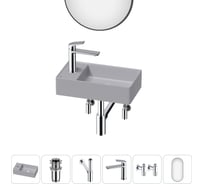 Мини-раковина для ванной комнаты или туалета Wellsee WC Area в наборе 6 в 1 20218149R