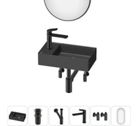 Мини-раковина для ванной комнаты или туалета Wellsee WC Area в наборе 6 в 1 20218144R