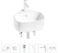 Мини-раковина для ванной комнаты или туалета Wellsee WC Area в наборе 6 в 1 20217186R