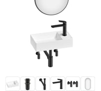 Мини-раковина для ванной комнаты или туалета Wellsee WC Area в наборе 6 в 1 20218112R