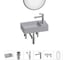 Мини-раковина для ванной комнаты или туалета Wellsee WC Area в наборе 6 в 1 20218125R 1