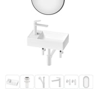 Мини-раковина для ванной комнаты или туалета Wellsee WC Area в наборе 6 в 1 20218130R