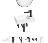 Мини-раковина для ванной комнаты или туалета Wellsee WC Area в наборе 6 в 1 20218096R