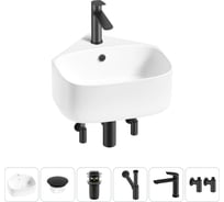 Мини-раковина для ванной комнаты или туалета Wellsee WC Area в наборе 6 в 1 20217187R