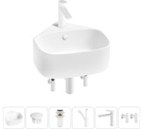 Мини-раковина для ванной комнаты или туалета Wellsee WC Area в наборе 6 в 1 20217190R