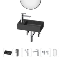 Мини-раковина для ванной комнаты или туалета Wellsee WC Area в наборе 6 в 1 20218143R