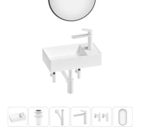 Мини-раковина для ванной комнаты или туалета Wellsee WC Area в наборе 6 в 1 20218114R