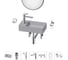 Мини-раковина для ванной комнаты или туалета Wellsee WC Area в наборе 7 в 1 20218150R 1