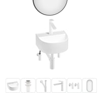 Мини-раковина для ванной комнаты или туалета Wellsee WC Area в наборе 6 в 1 20218154R