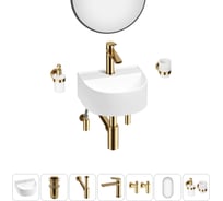 Мини-раковина для ванной комнаты или туалета Wellsee WC Area в наборе 7 в 1 20218157R