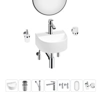 Мини-раковина для ванной комнаты или туалета Wellsee WC Area в наборе 7 в 1 20218155R