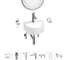 Мини-раковина для ванной комнаты или туалета Wellsee WC Area в наборе 7 в 1 20218155R 1