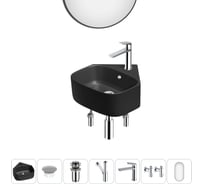 Мини-раковина для ванной комнаты или туалета Wellsee WC Area в наборе 7 в 1 20217827R