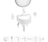 Мини-раковина для ванной комнаты или туалета Wellsee WC Area в наборе 7 в 1 20218158R 1