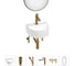 Мини-раковина для ванной комнаты или туалета Wellsee WC Area в наборе 6 в 1 20218153R 1