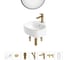 Мини-раковина для ванной комнаты или туалета Wellsee WC Area в наборе 7 в 1 20217822R 1