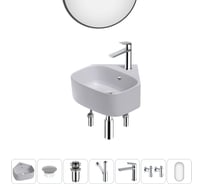 Мини-раковина для ванной комнаты или туалета Wellsee WC Area в наборе 7 в 1 20217833R