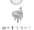 Мини-раковина для ванной комнаты или туалета Wellsee WC Area в наборе 7 в 1 20217833R 1