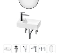 Мини-раковина для ванной комнаты или туалета Wellsee WC Area в наборе 6 в 1 20218175R