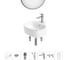Мини-раковина для ванной комнаты или туалета Wellsee WC Area в наборе 7 в 1 20217819R 1