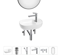 Мини-раковина для ванной комнаты или туалета Wellsee WC Area в наборе 6 в 1 20218167R