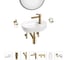 Мини-раковина для ванной комнаты или туалета Wellsee WC Area в наборе 7 в 1 20218173R 1