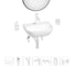 Мини-раковина для ванной комнаты или туалета Wellsee WC Area в наборе 7 в 1 20218166R 1
