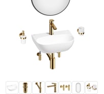 Мини-раковина для ванной комнаты или туалета Wellsee WC Area в наборе 7 в 1 20218165R