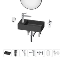 Мини-раковина для ванной комнаты или туалета Wellsee WC Area в наборе 7 в 1 20218146R