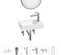 Мини-раковина для ванной комнаты или туалета Wellsee WC Area в наборе 6 в 1 20218183R