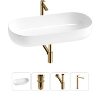 Накладная раковина для ванной комнаты Wellsee Chic Riviera в наборе 4 в 1 20214777R