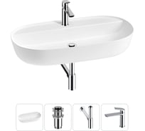 Накладная раковина для ванной комнаты Wellsee Chic Riviera в наборе 4 в 1 20214935R