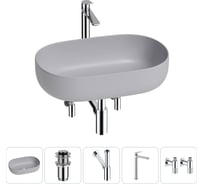 Накладная раковина для ванной комнаты Wellsee Chic Riviera в наборе 5 в 1 20214762R