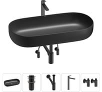 Накладная раковина для ванной комнаты Wellsee Chic Riviera в наборе 5 в 1 20214809R