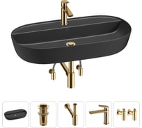 Накладная раковина для ванной комнаты Wellsee Chic Riviera в наборе 5 в 1 20214954R