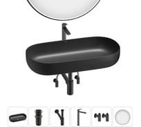 Накладная раковина для ванной комнаты Wellsee Chic Riviera в наборе 6 в 1 20217708R