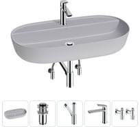 Накладная раковина для ванной комнаты Wellsee Chic Riviera в наборе 5 в 1 20214958R